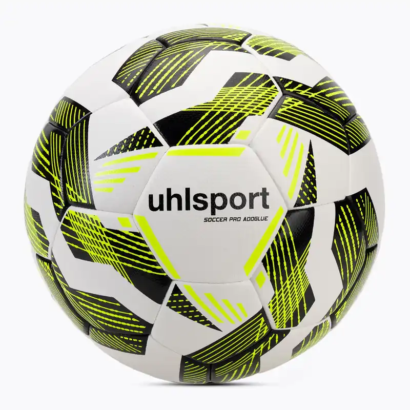 Fotbalový míč uhlsport Pro Addglue white/black/fluo yellow velikost 5 Sleva
