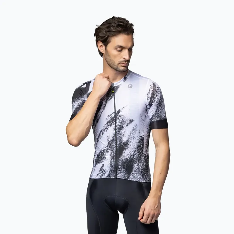 Pánský cyklistický dres Alé Trace white Cenový Hit