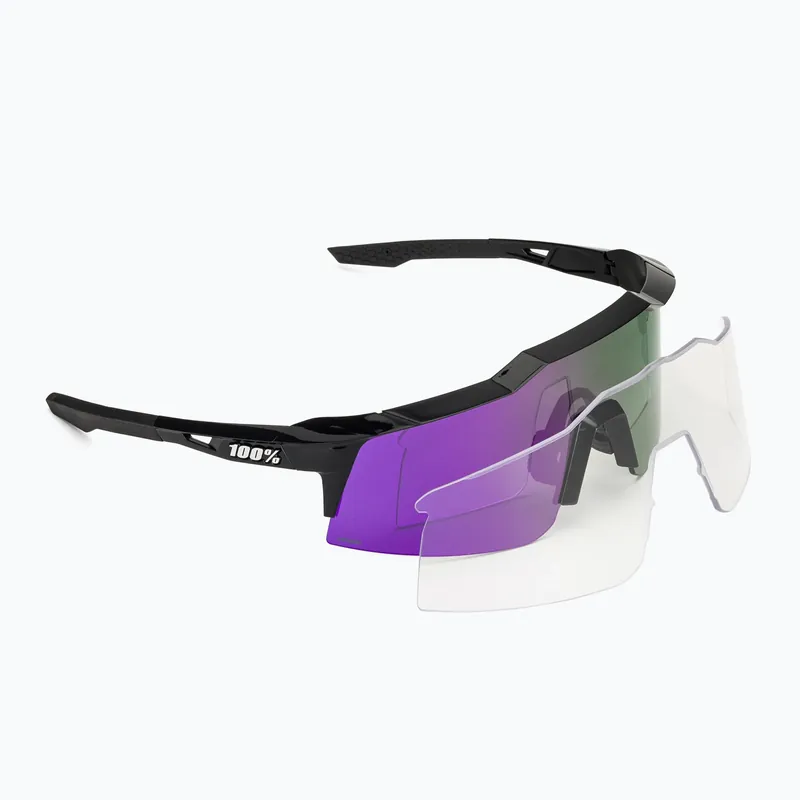 Sluneční brýle 100% Speedcraft SL polished black/hiper polarized lavender mirror Akční Cena