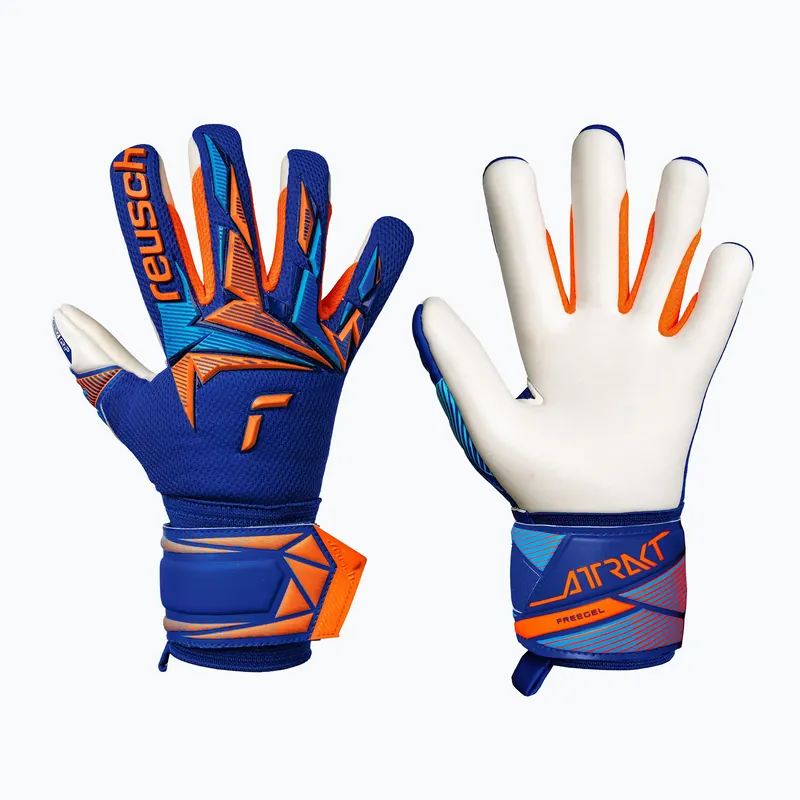 Dětské brankářské rukavice Reusch Attrakt Freegel Advance Junior sharp blue/shocking orange Přímo Od Výrobce