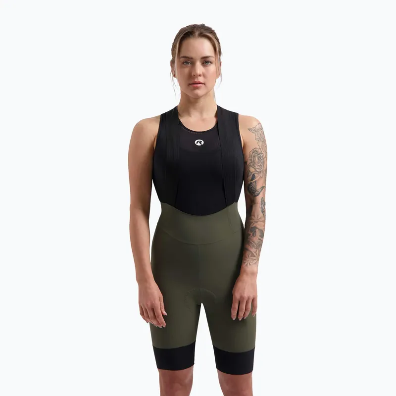 Dámské cyklistické šortky Rogelli Signature Bib Short W green Must-Have
