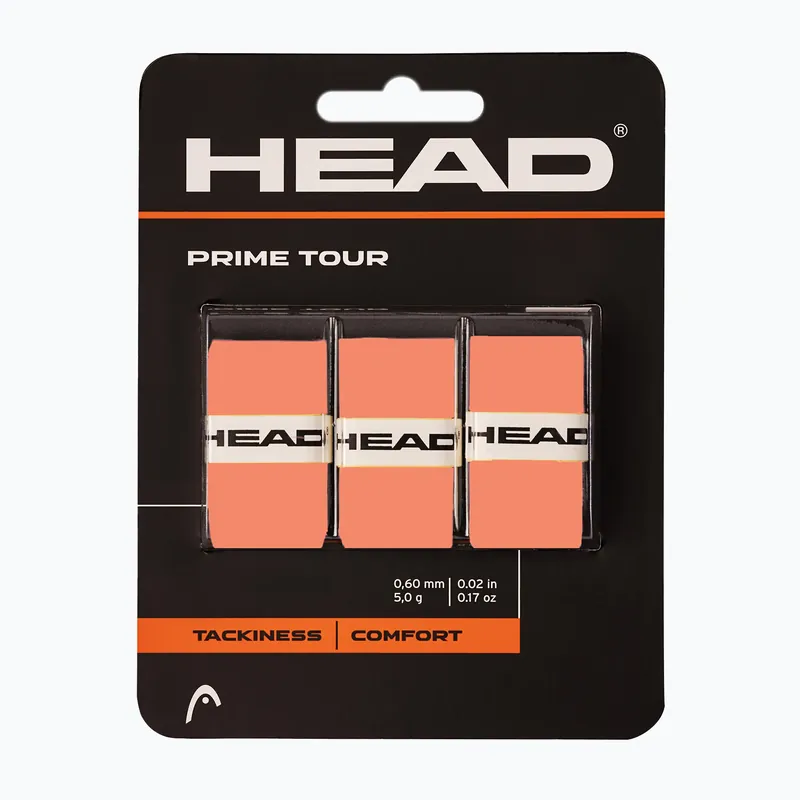 Ověřený Omotávky na tenisovou raketu HEAD Prime Tour 3 ks. salmon