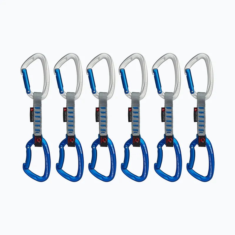 Mammut Crag Keylock Indicator lezecká expresní sada 6 ks stříbrná ultramarínová Bezpečná Platba