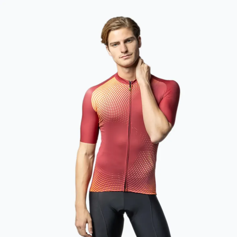 Pánský cyklistický dres Alé Optical bordeaux Pouze Dnes
