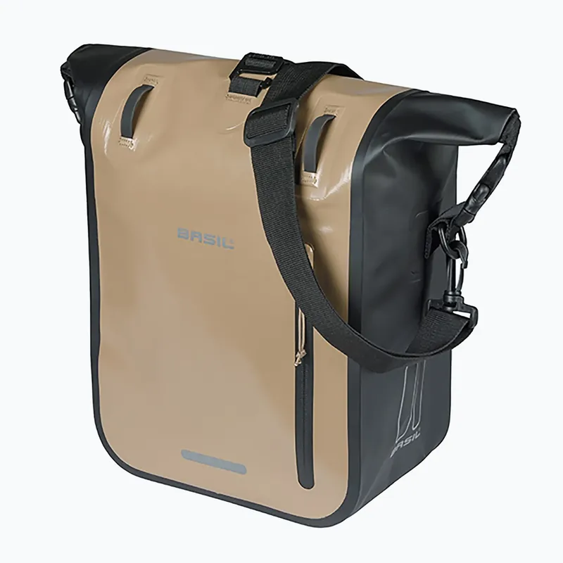 Cyklistická brašna Basil Rivo M Single Bag MIK Hooks 12-15 l sand/black Tovární Cena