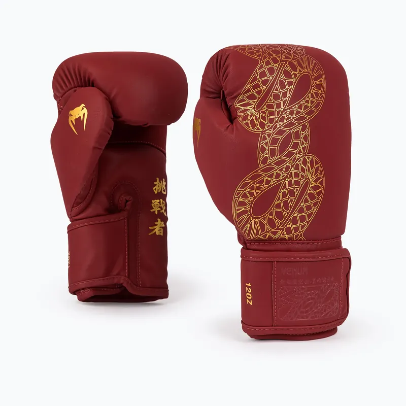 Levný Boxerské rukavice Venum Serpenti Boxing burgundy/ivory