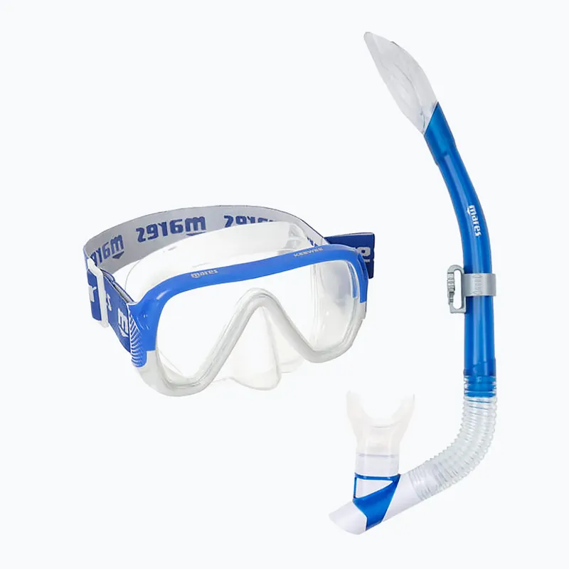 Sada na šnorchlování Mares Keewee Splash blue/white/clear Novinka Výhodná Nabídka