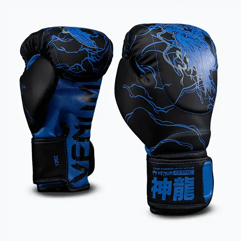 Boxerské rukavice Venum Thunder Dragon Boxing black/royal blue Novinka Cenový Hit
