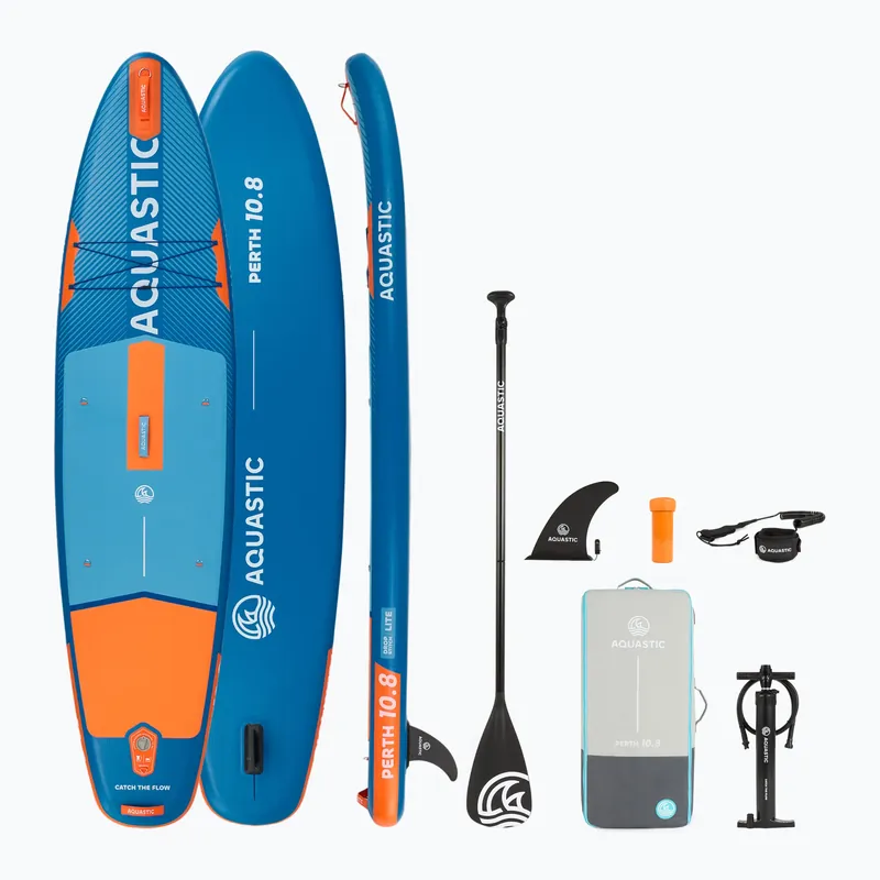 Sada paddleboard SUP nafukovací AQUASTIC Perth 10‘8" allround modrý Vysoce Kvalitní
