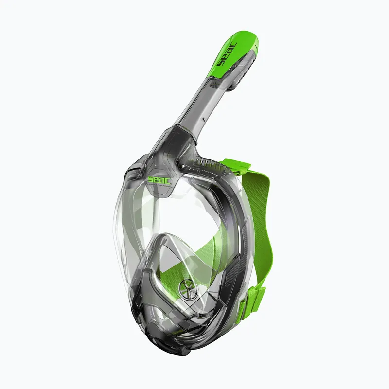 Celoobličejová šnorchlovací maska SEAC Magica grey clear/green lime Novinka