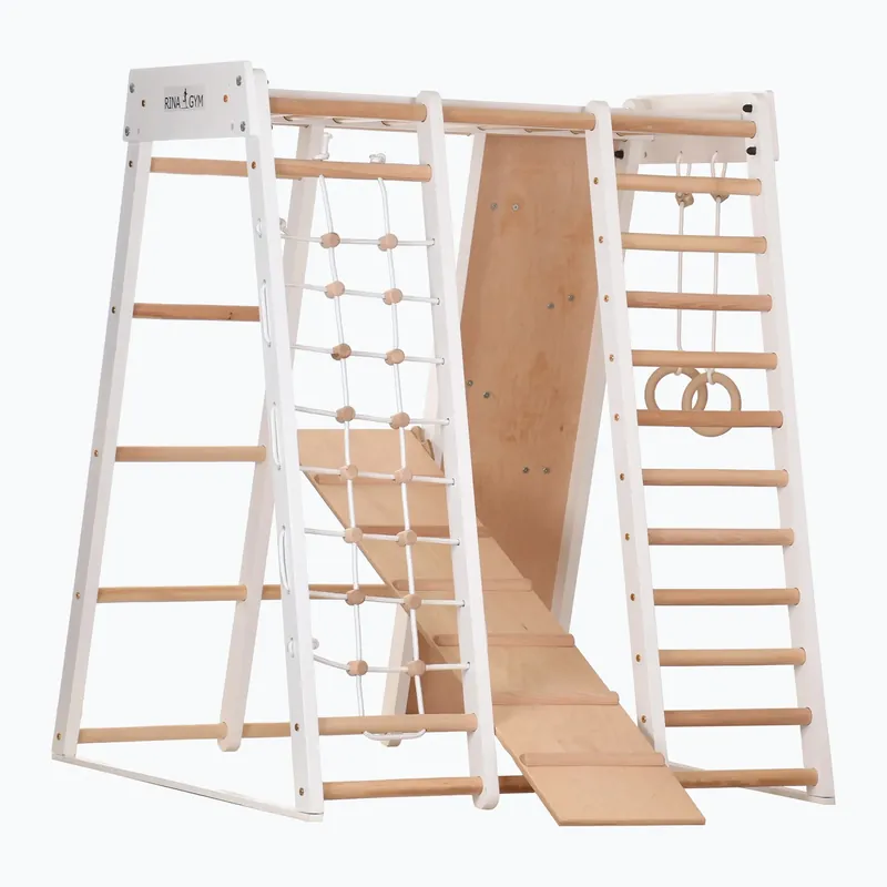 Dřevěný gymnastický rám RINAGYM 5M-UPNW-SEGH white Horká Nabídka
