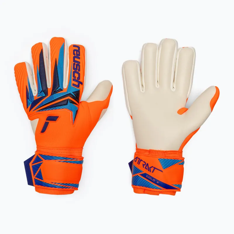 Přímo Od Výrobce Brankářské rukavice Reusch Attrakt Gold X NC shocking orange/blue