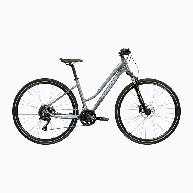 Ověřený Dámské krosové kolo KROSS Evado 5.0 In grey/blue/gloss