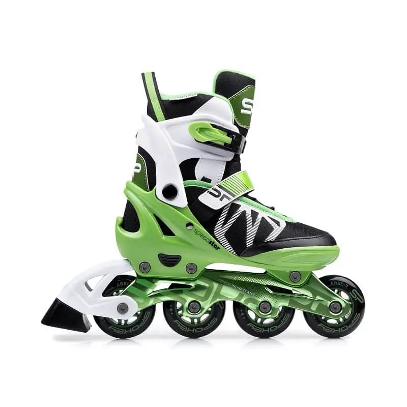 Spokey SPEEDSTAR Kolečkové brusle, regulovatelné, zelené, ABEC7 Carbon, vel. 33-43 Originální