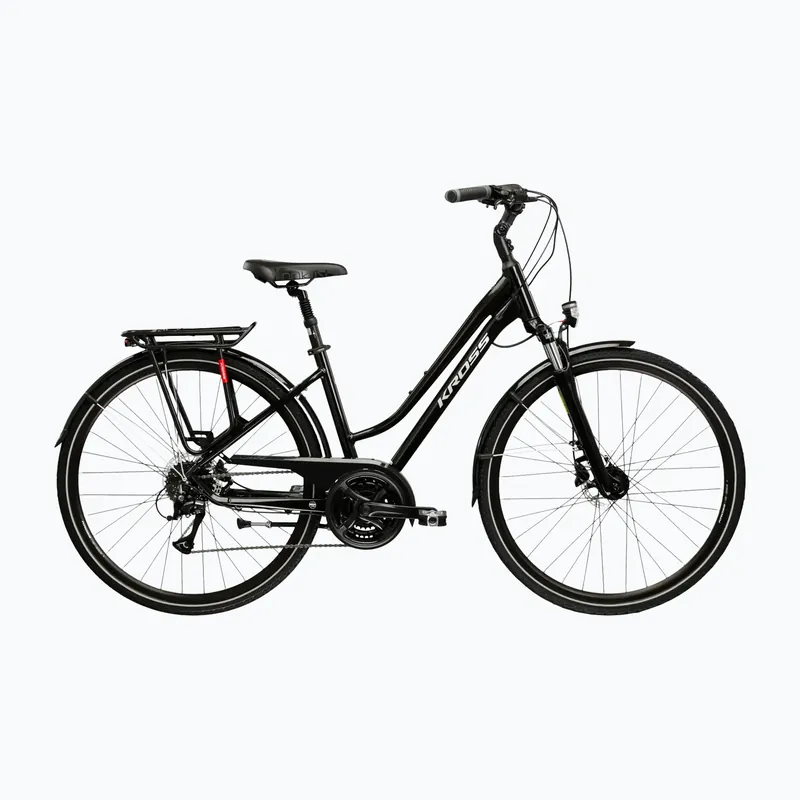 Výhodná Nabídka Dámské trekové kolo KROSS Trans 4.0 In black/silver/gloss