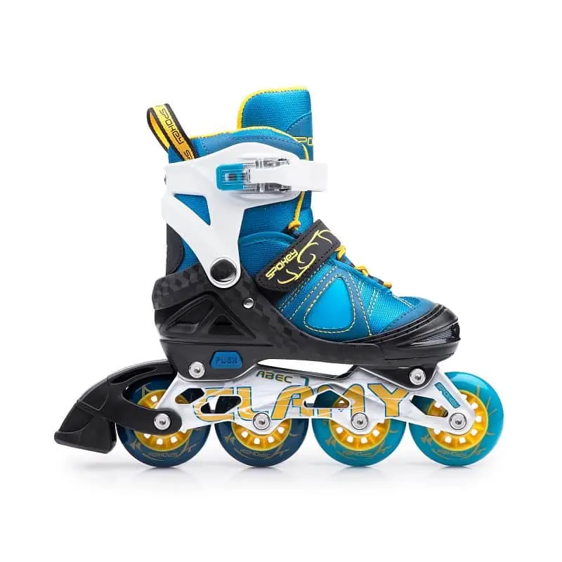 Super Cena Spokey CLAMY Kolečkové brusle, regulovatelné, modré, ABEC7 Carbon, vel. 30-41