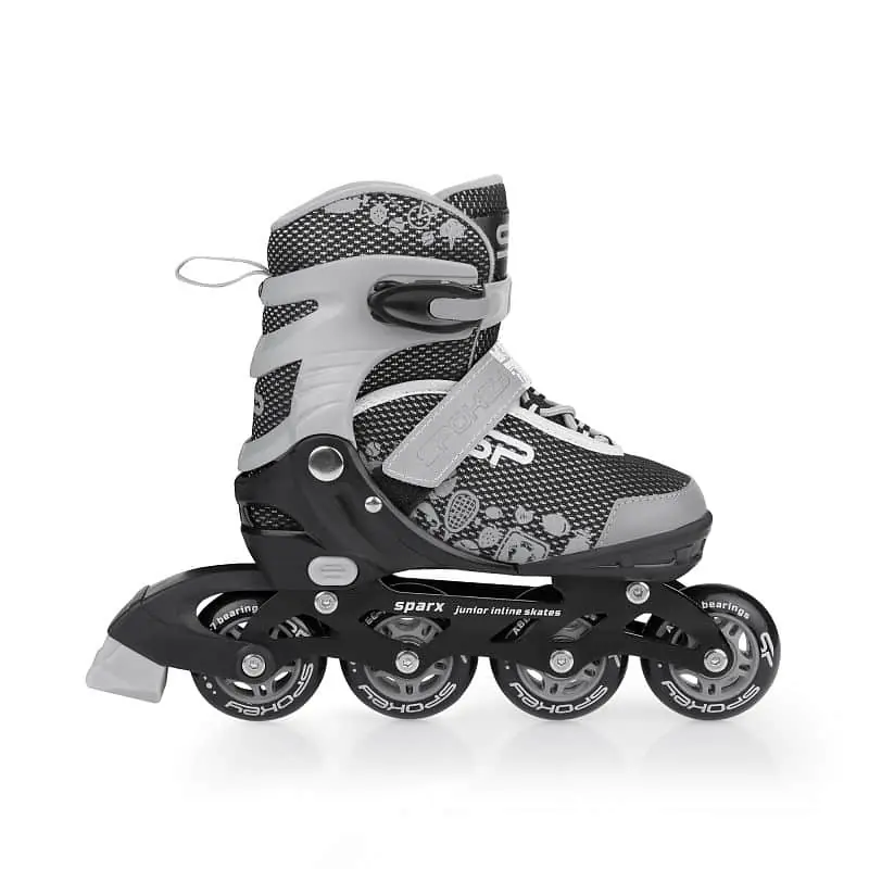Super Cena Spokey SPARX Kolečkové brusle, regulovatelné, černé, ABEC7 Carbon, vel. 31-42