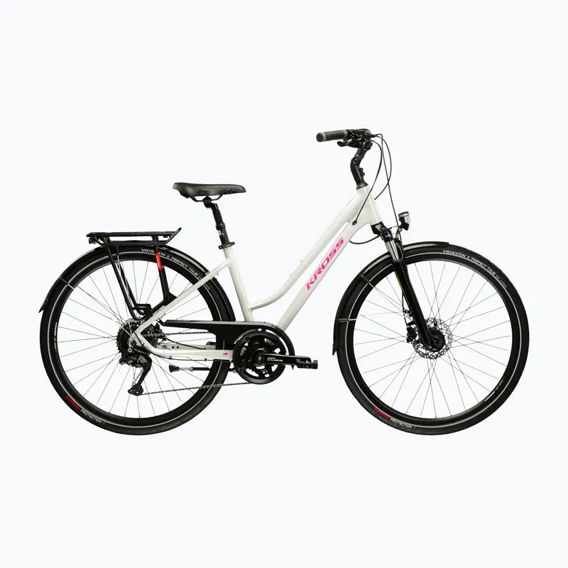 Dámské trekové kolo KROSS Trans 5.0 In grey/pink/gloss Cenově Výhodný