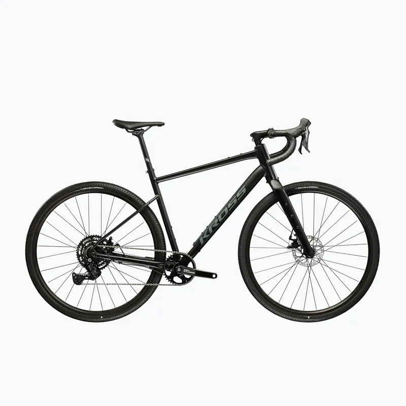 Gravelové kolo KROSS Esker 1.0 black/graphite/matte Zlevněný