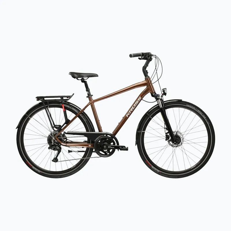 Expresní Doručení Trekové kolo KROSS Trans 5.0 brown/silver/gloss