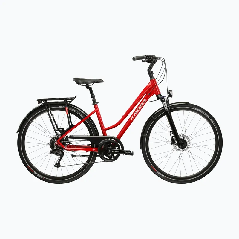 Omezená Nabídka Dámské trekové kolo KROSS Trans 5.0 In red/silver/gloss
