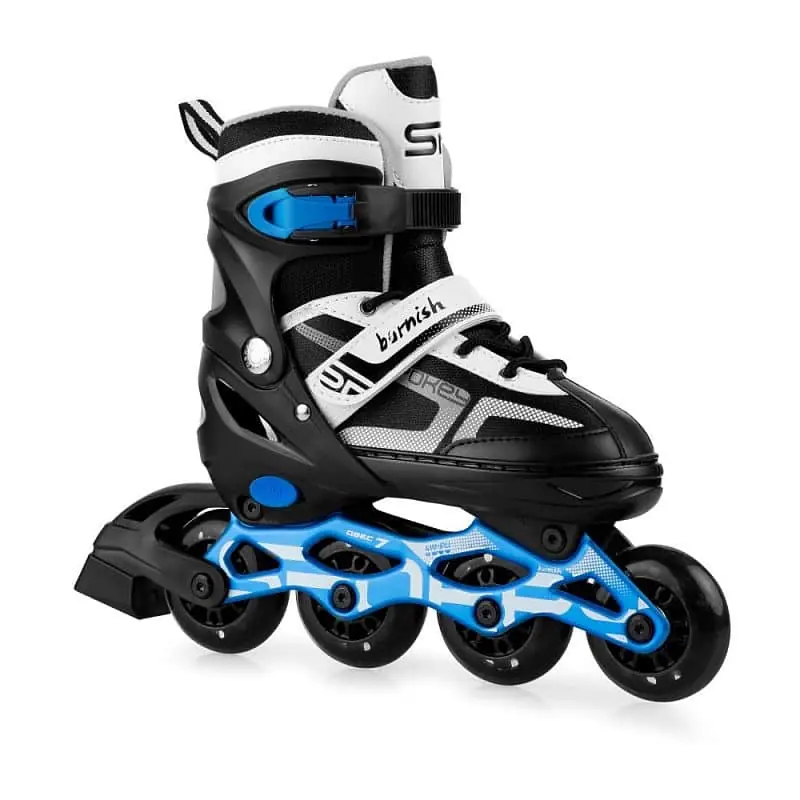 Spokey BURNISH Kolečkové brusle regulovatelné, ABEC7 Carbon černo-modré, vel. 29-43 Expresní Doručení