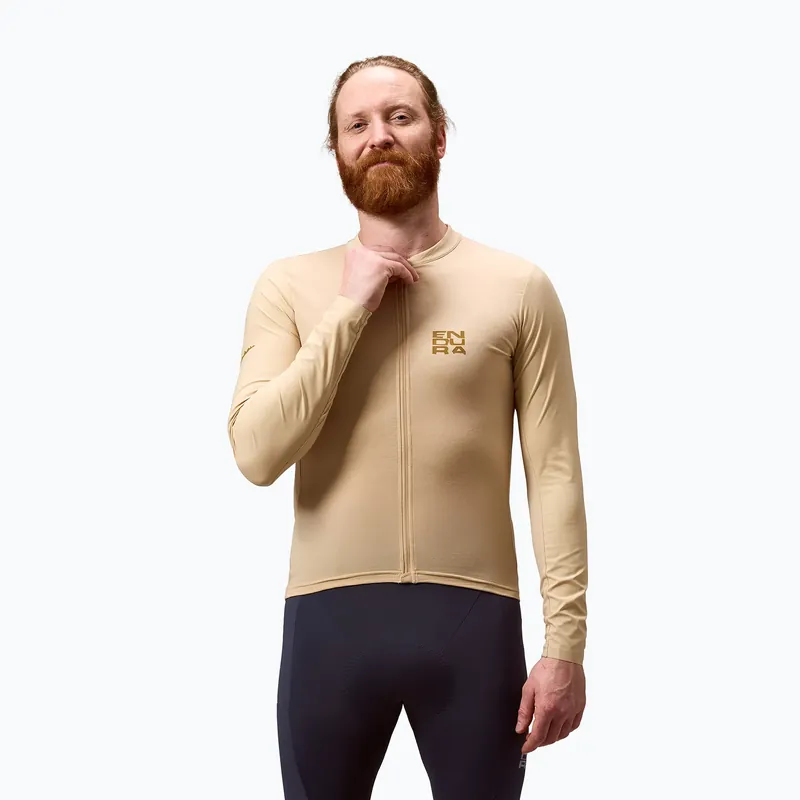 Pánské cyklistické tričko Longsleeve Endura Alltrack Ride sand Sleva
