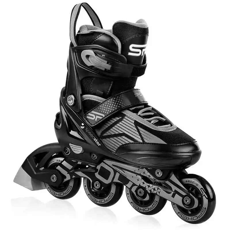 Super Cena Spokey SPEED PRO Kolečkové brusle, černo-šedé, ABEC9 Carbon, vel. 33-43