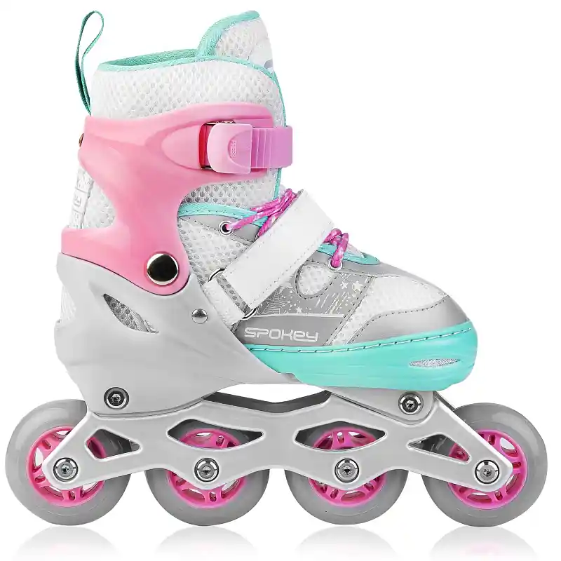 Nejprodávanější Spokey ARYA Kolečkové brusle, bílo-růžové, ABEC7 Carbon, vel. 28-37