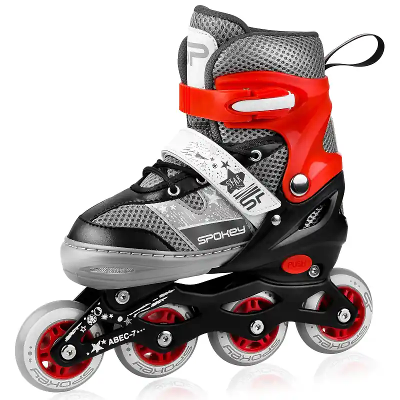 Akční Nabídka Spokey ARYA Kolečkové brusle, černo-červené, ABEC7 Carbon, vel. 28-37