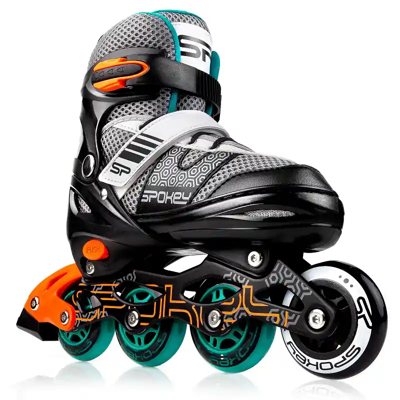 Spokey ARYA Kolečkové brusle, černo-tykrysové, ABEC7 Carbon, vel. 28-37 Sleva
