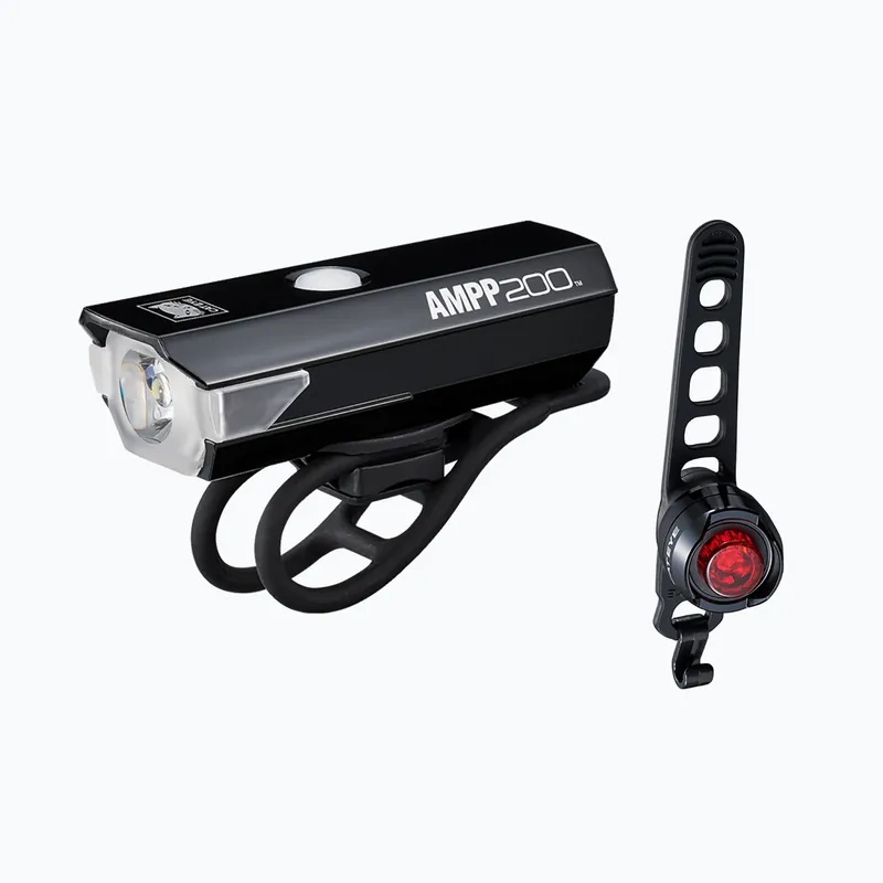 Super Cena Sada cyklistických světel CatEye AMPP 200 HL-EL042RC / ORB TL-LD160 black