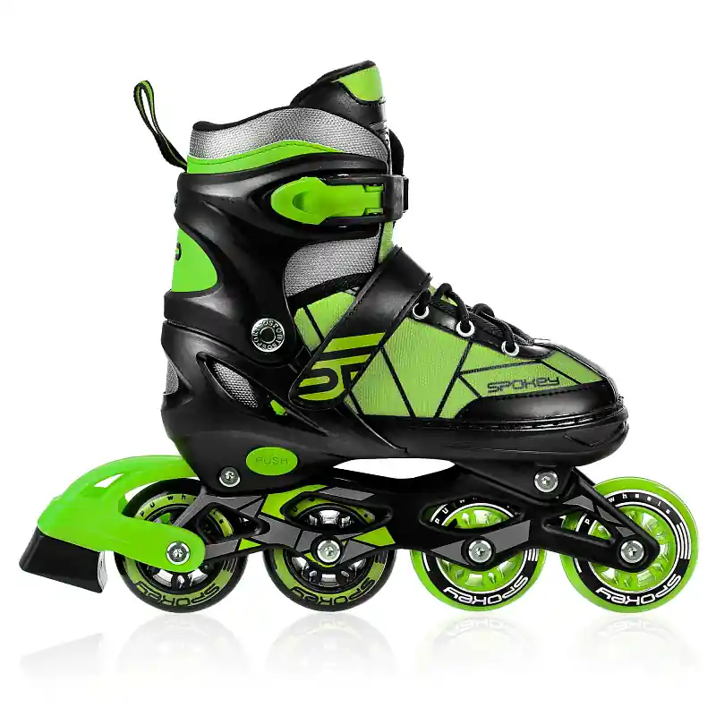 Spokey KERES Kolečkové brusle, černo-zelené, ABEC7 Carbon, vel. 29-38 Přímo Od Výrobce