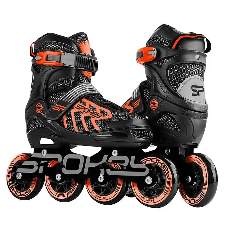 Víkendová Akce Spokey KHAN Kolečkové brusle, černo-oranžové, ABEC7 Carbon, vel. 31-42