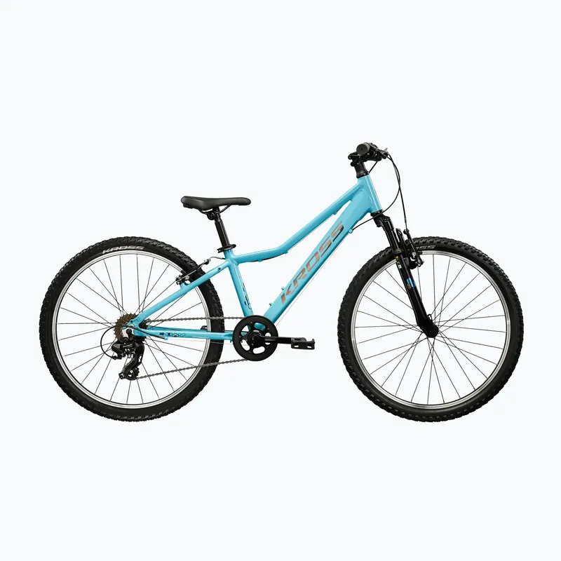 Dětské kolo KROSS Hexagon Jr 24 turquoise/orange/matte/glossy Zlevněný