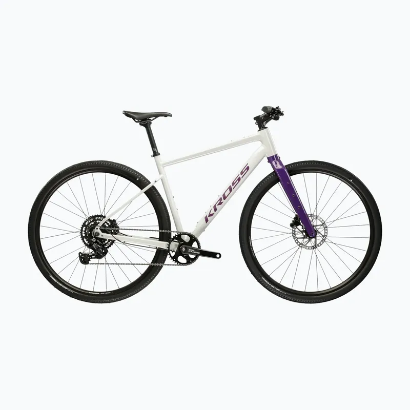 Gravelové kolo KROSS Esker 1.0 FL grey/purple/gloss Vysoce Kvalitní