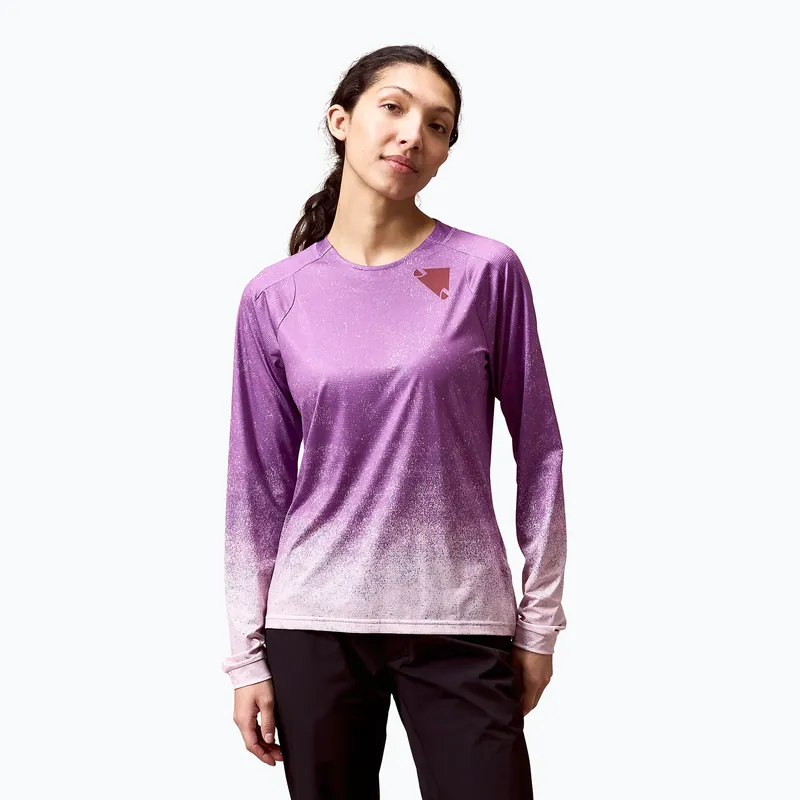 Nízká Cena Dámské cyklistické tričko Longsleeve Endura Singletrack Print W end purple
