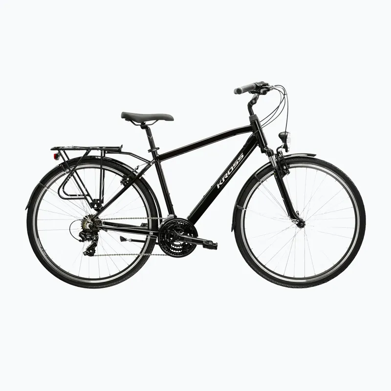 Pánské trekingové kolo KROSS Trans 1.0 black/silver/gloss Novinka Tovární Cena