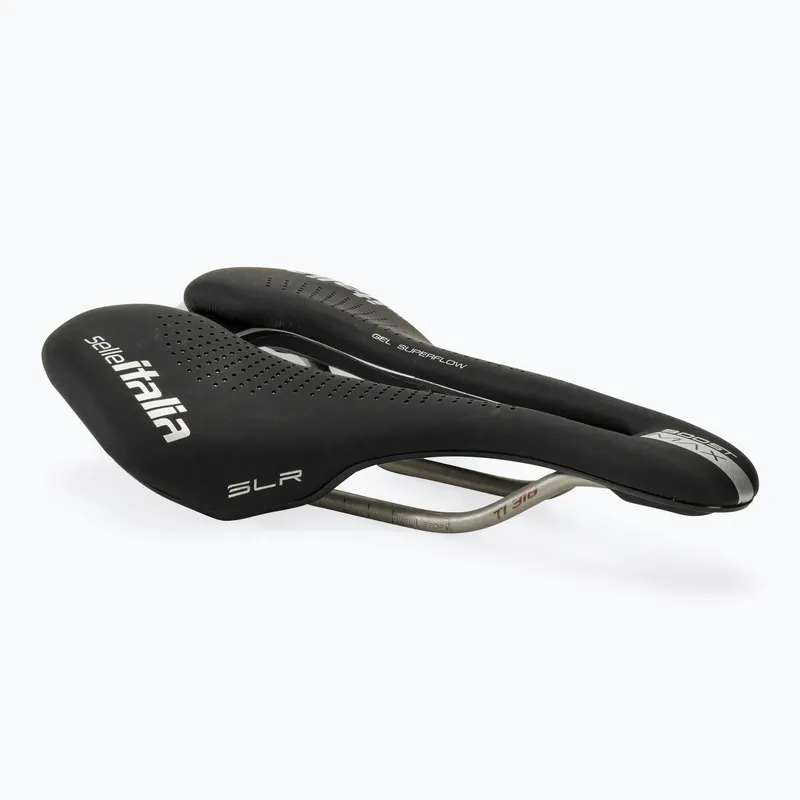 Sedlo na kolo Selle Italia Max SLR Boost Gel Superflow, TI 316 Rail, Fibra-Trek, Light Gel black Vysoce Kvalitní