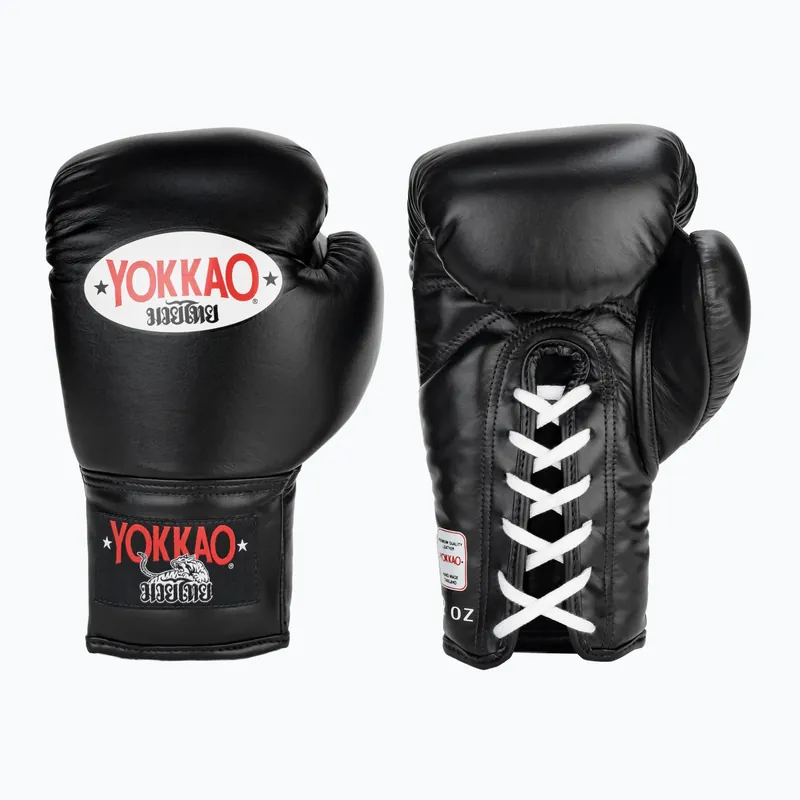 Pánské boxerské rukavice YOKKAO Matrix Lace Up black Aktuální