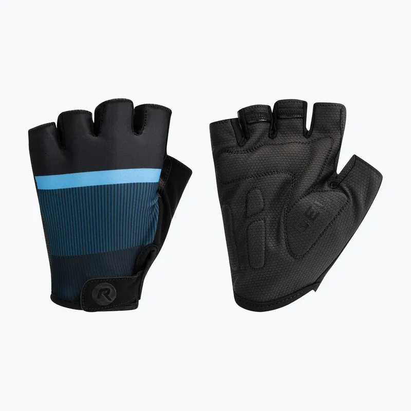 Pánské cyklistické rukavice Rogelli Hero II black/blue Poslední Šance