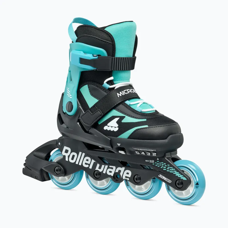 Dětské kolečkové brusle Rollerblade Microblade Jr black/light blue Nejlepší Volba