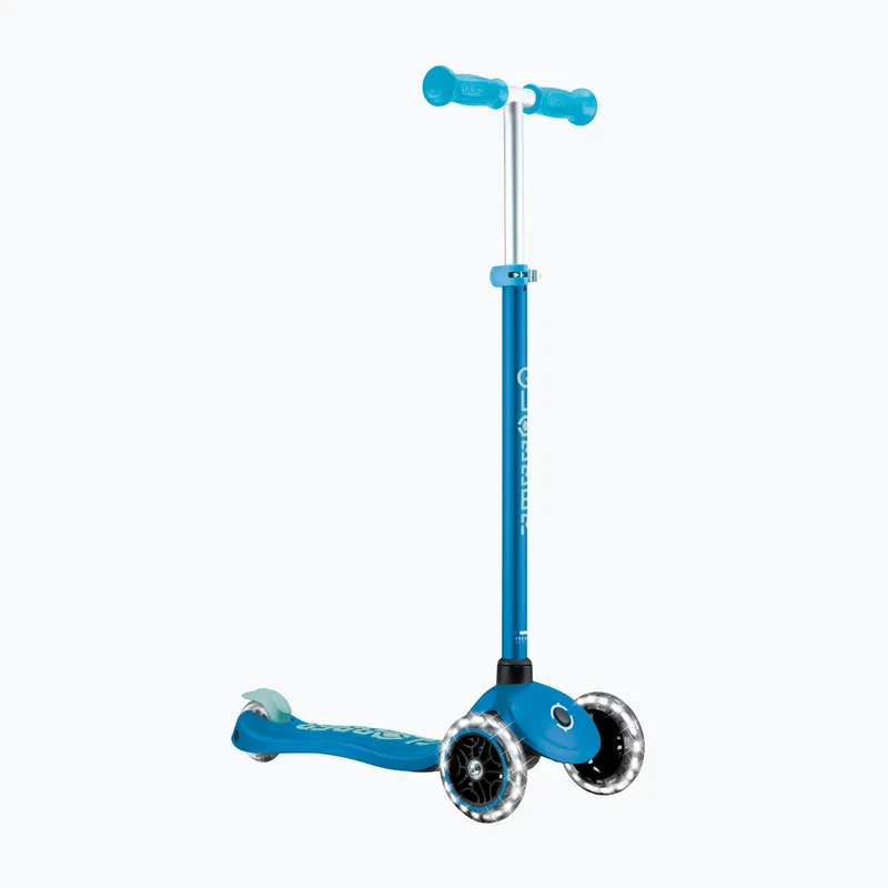 Sezónní Sleva Dětská tříkolová koloběžka Globber Primo Plus Glow Lights petrol blue
