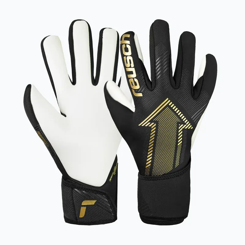 Brankářské rukavice Reusch Fastgrip Silver black/gold Aktuální