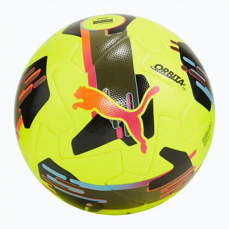 Fotbalový míč PUMA Orbita 1 TB FIFA Quality Pro lemon tonic/multicolor velikost 5 Top Prodej