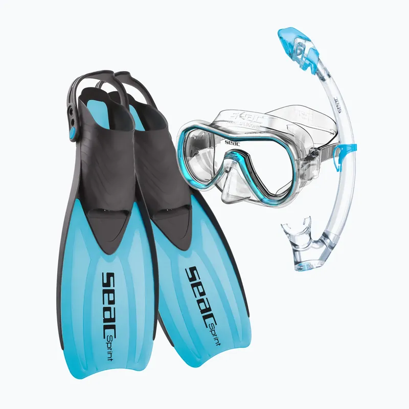 Šnorchlovací sada SEAC Tris Sprint Dry blue Aktuální