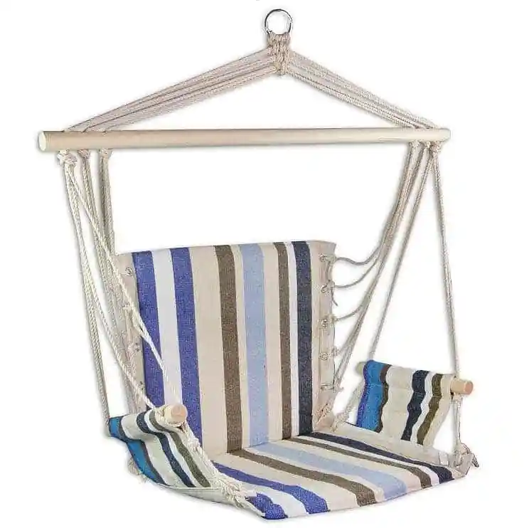 Houpací křeslo Sedco RELAX 103x56 cm - béžová/modrá Horká Nabídka