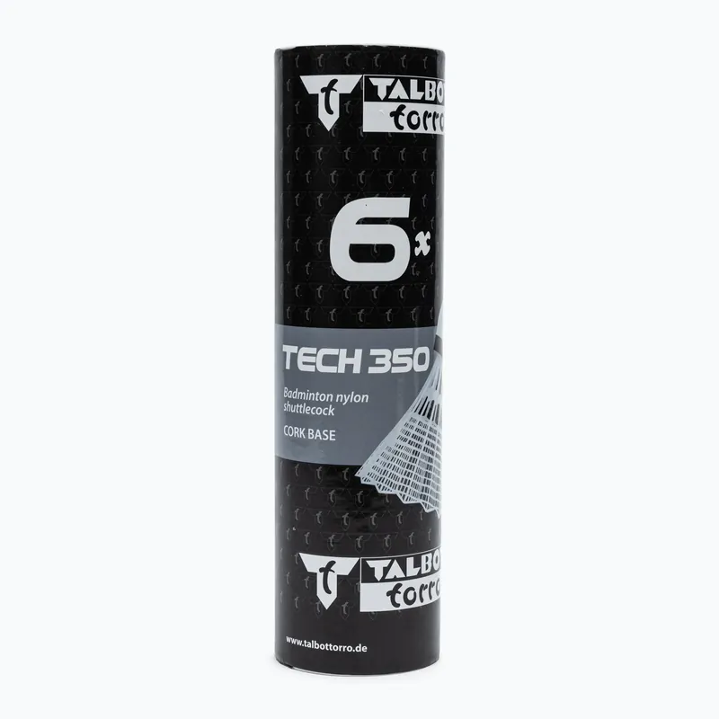Ověřený Talbot-Torro Tech 350 badmintonové rakety, nylon 6 ks, bílá 479102