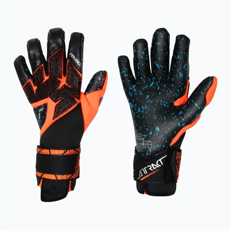 Brankářské rukavice Reusch Attrakt Fusion Carbon® 3D black/shocking orange/black Nová Kolekce