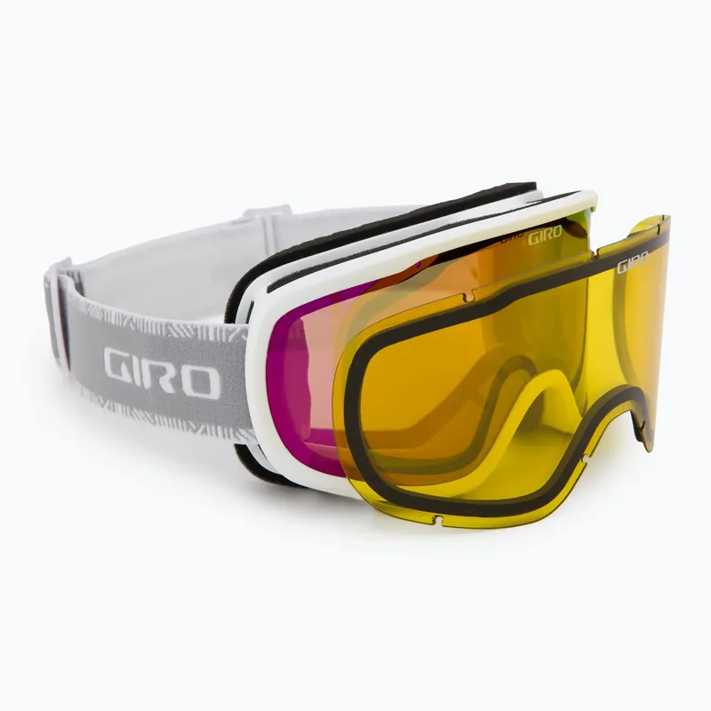 Jen Po Omezenou Doba Dámské lyžařské brýle Giro Moxie white & grey chute/ amber pink/ yellow